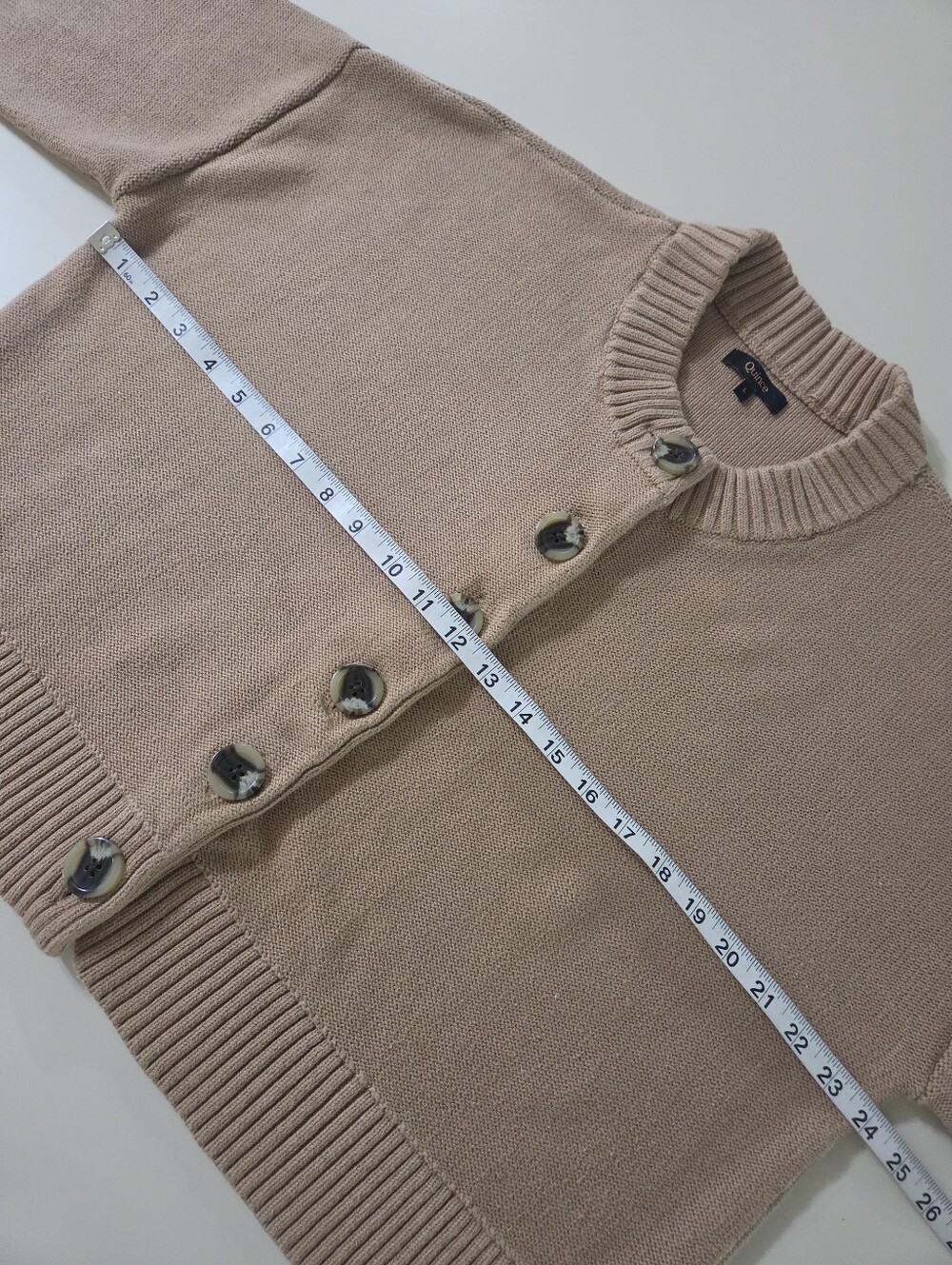 Quince Organic Cotton Camel Cropped Cardigan - Picture 10 of 16